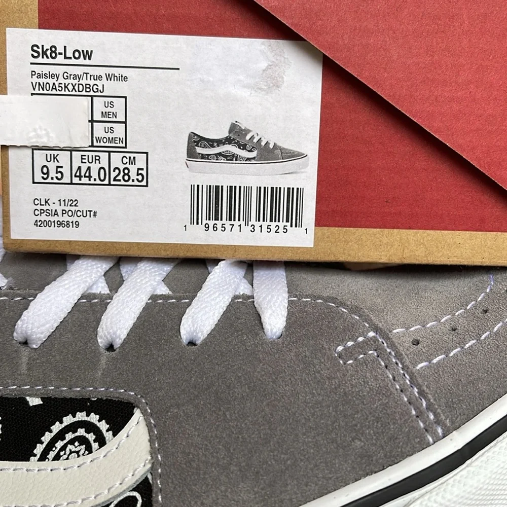 Vans WMNS Sk8-Low Paisley Gray/True White VN0A5KXDBGJ Sneakers